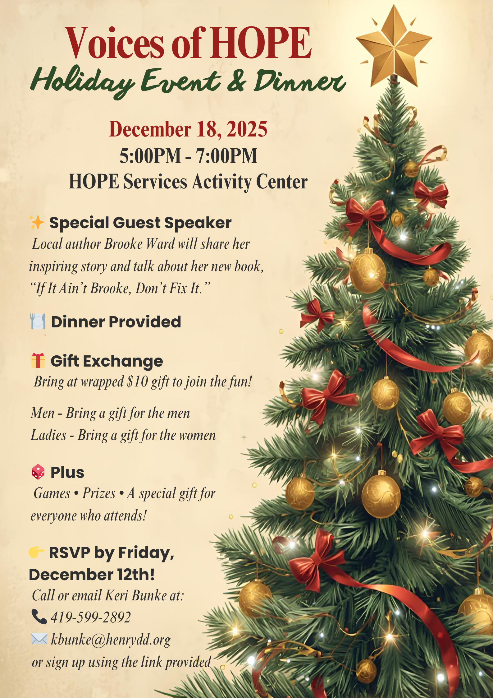Voice of HOPE Event Invitation