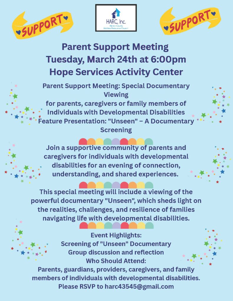 HARC Parent Meeting Informational Flyer