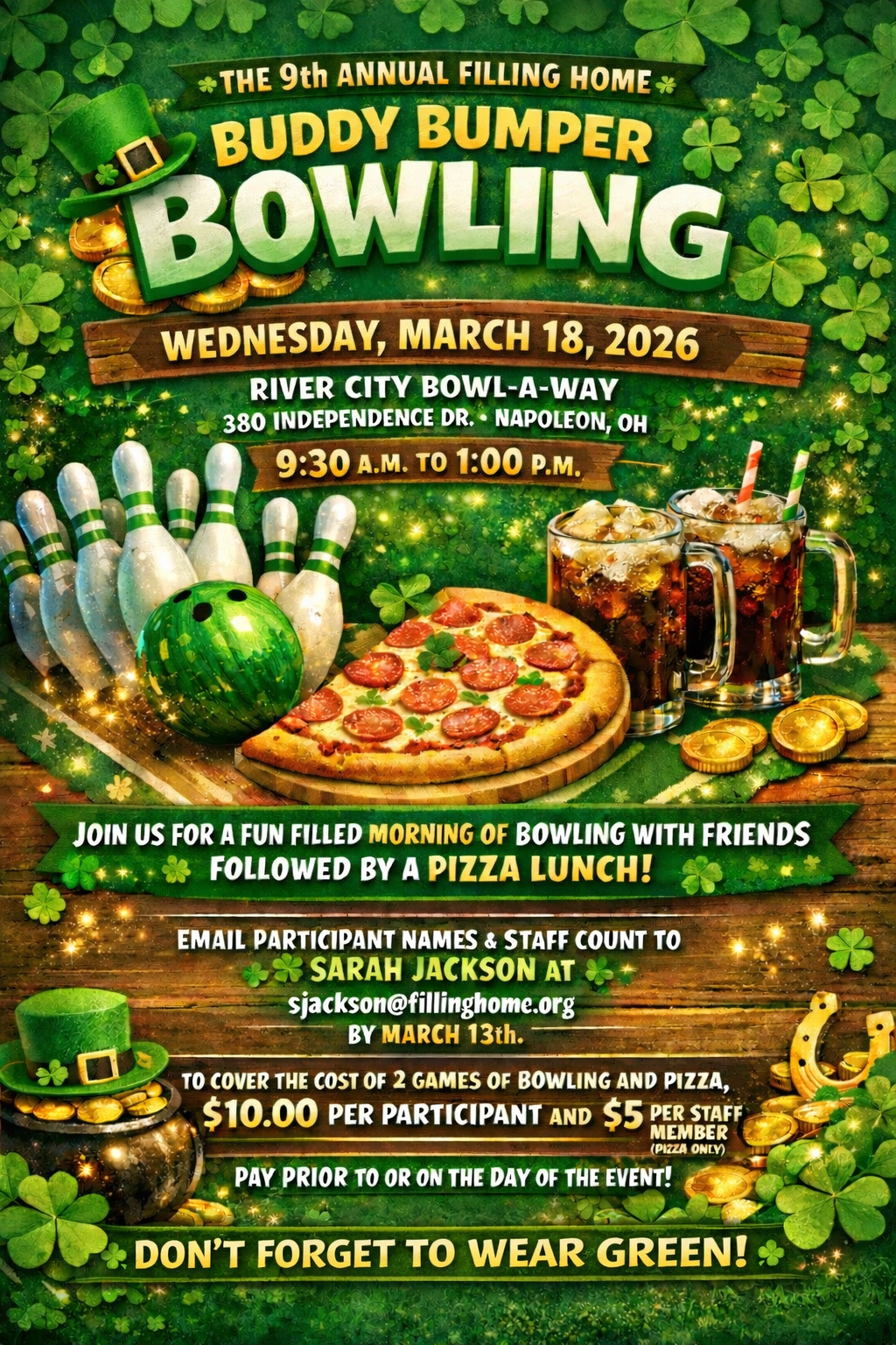 Buddy Bowling Invitation Flyer