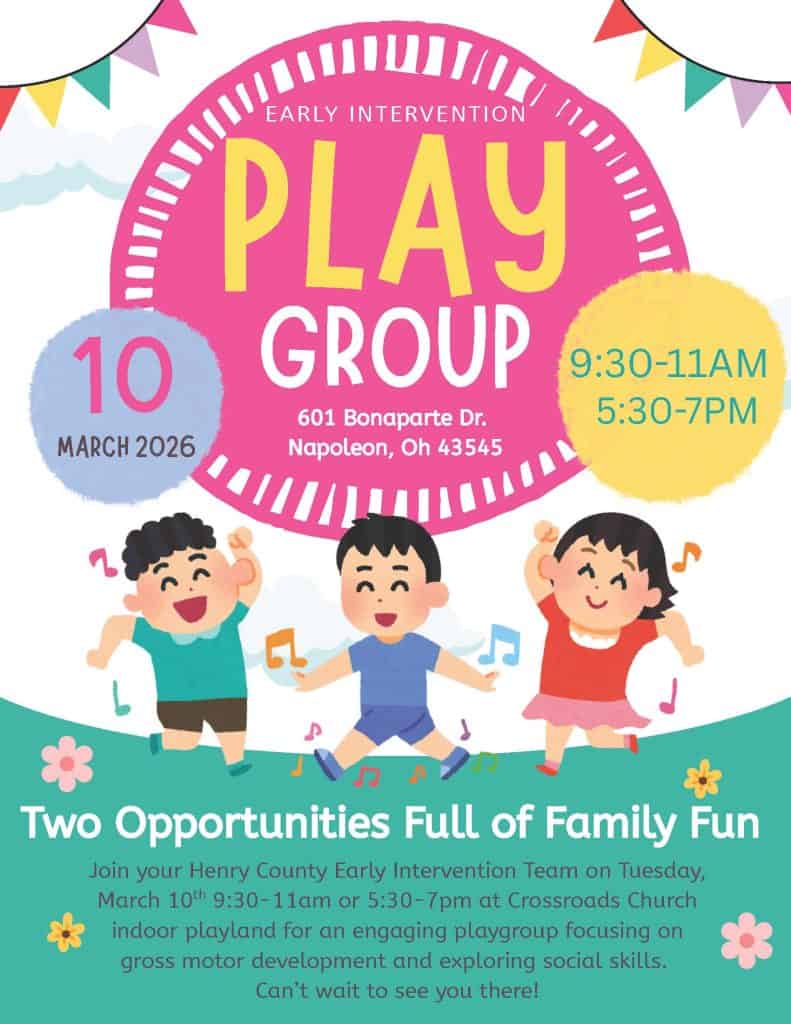 Children playing at early intervention playgroup in Henry County, March 2026.