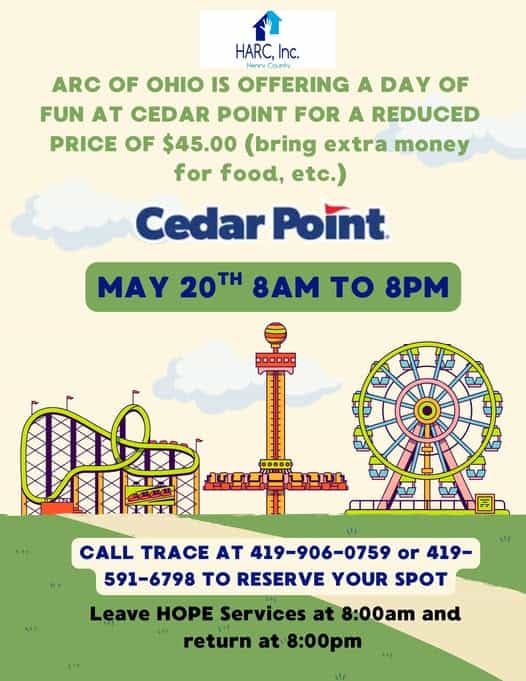 Arc of Ohio Cedar Point Trip Event.