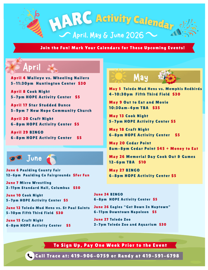 Join the Fun! Mark Your Calendars for Upcoming Events at Henry County DD.
