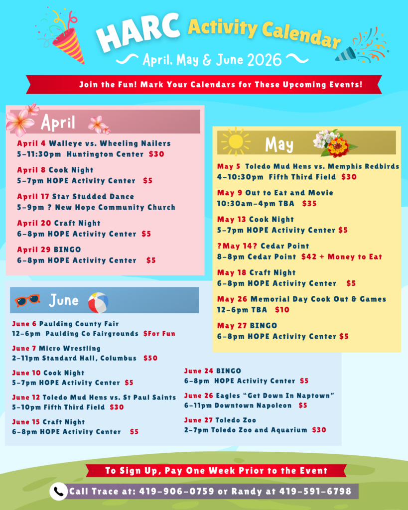 April May June Activity Flyer