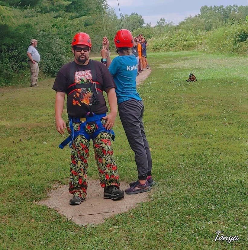 Adult Services, individuals zip linning
