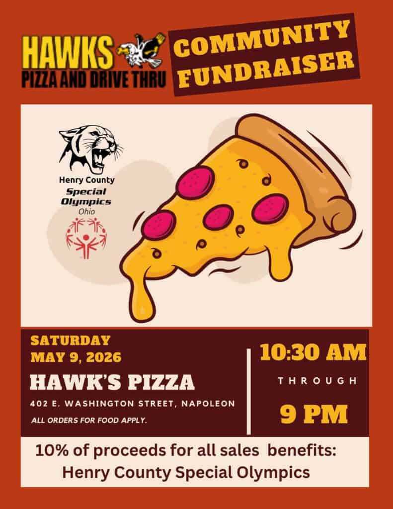 Hawks Pizza Community Fundraiser Flyer
