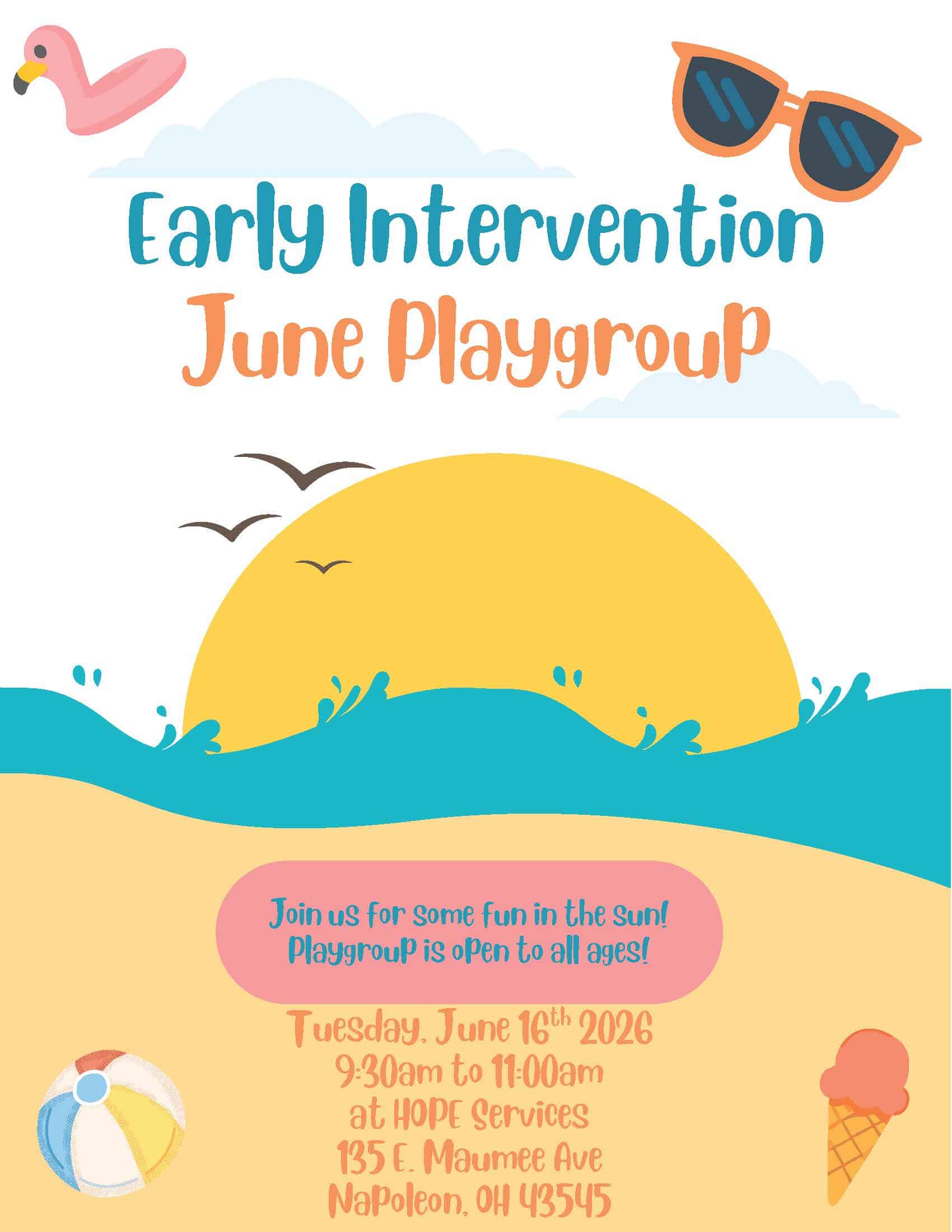 Early Intervention Playgroup Info Flyer Image